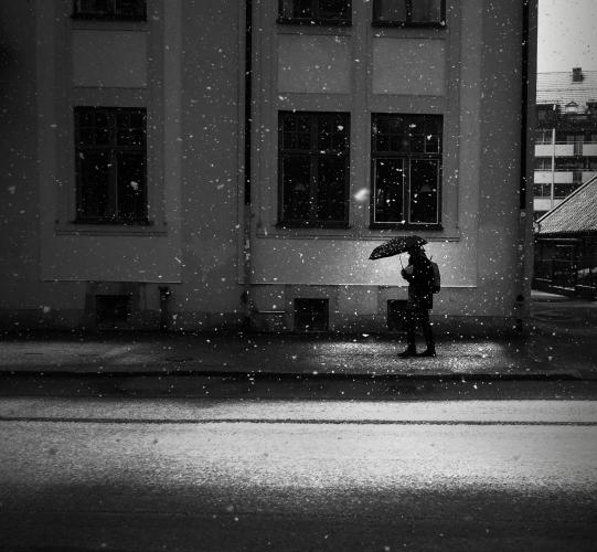 Snö i Västerås