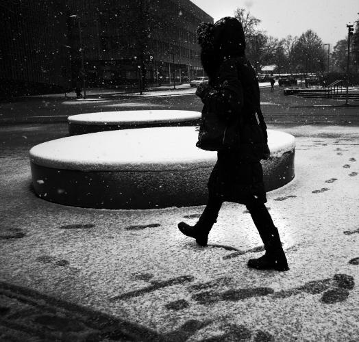 Fotspår i snö