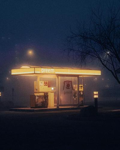 Cinematic nattljus i Västerås, Sverige