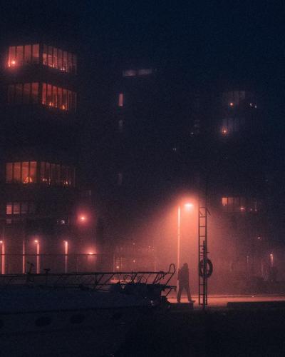 Cinematic nattljus i Västerås, Sverige