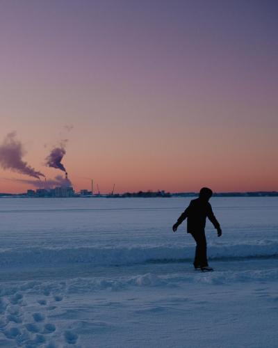 Vinter vid Mälaren i Västerås
